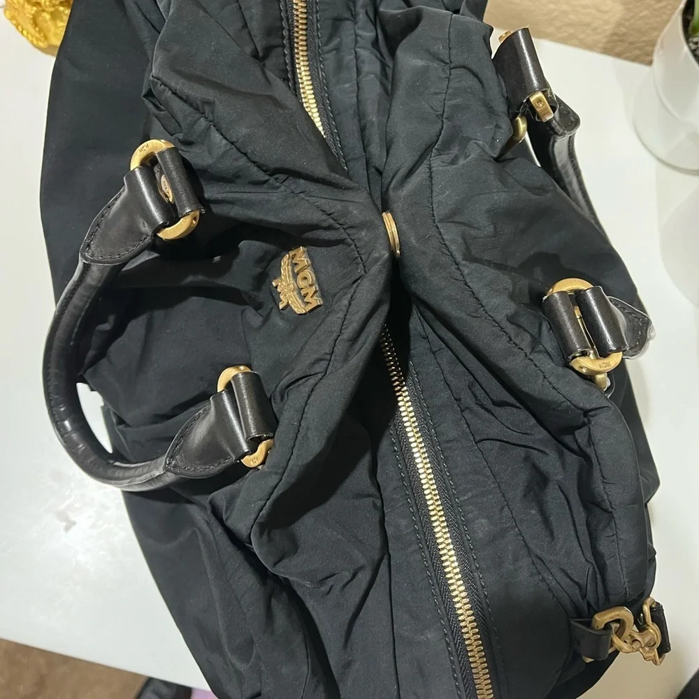 MCM 2WAY BLACK POLYESTER BAG - Picture 9 of 16